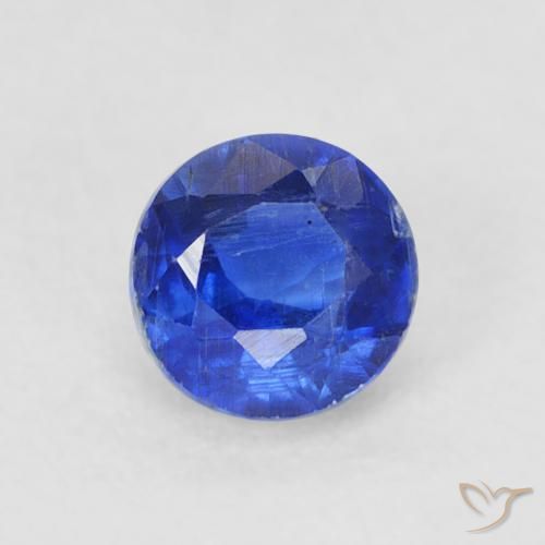 0.47ct Natural Deep Egyptian Blue Kyanite, Round, VS-SI
