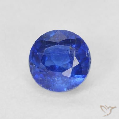 0.47 ct Blue Kyanite Stone, Natural Kyanite in Round Facet Shape for Sale