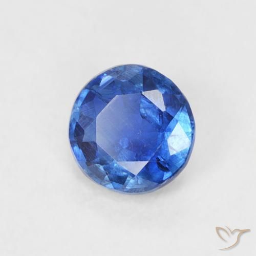 0.32 ct Blue Kyanite Stone, Natural Kyanite in Round Facet Shape for Sale