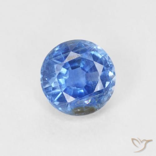 0.36ct Natural Light Navy Blue Kyanite, Round, SI