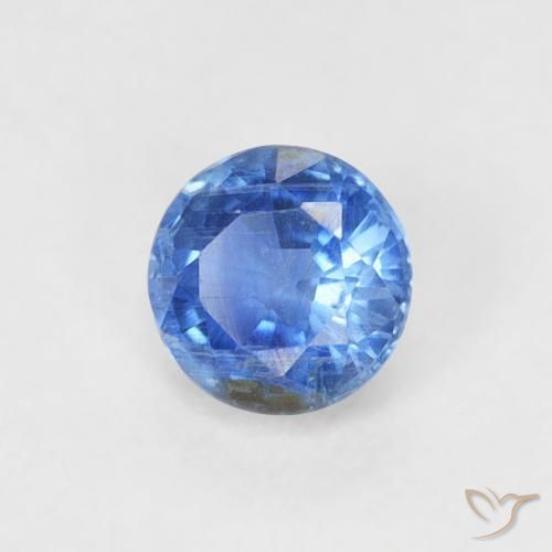 0.36 ct Blue Kyanite Stone, Natural Kyanite in Round Facet Shape for Sale