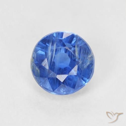 0.45ct Natural Light Navy Blue Kyanite, Round, SI