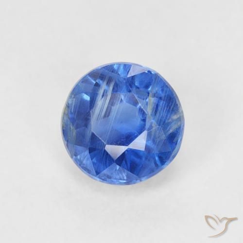 0.45 ct Blue Kyanite Stone, Natural Kyanite in Round Facet Shape for Sale
