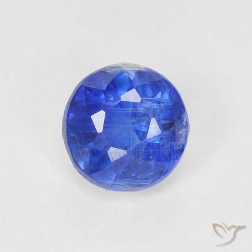 0.43ct Natural Deep Azure Blue Kyanite, Round, SI