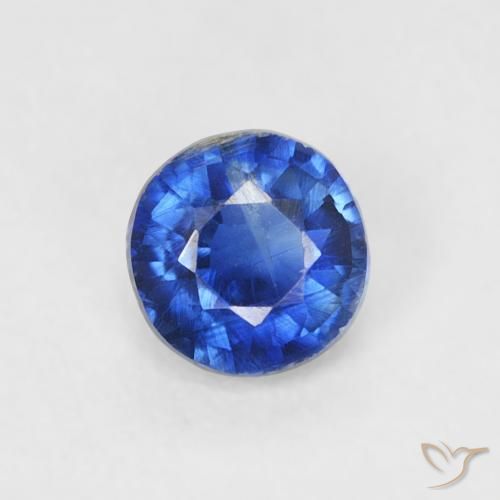 0.34ct Natural True Blue Kyanite, Round, SI, Photo A