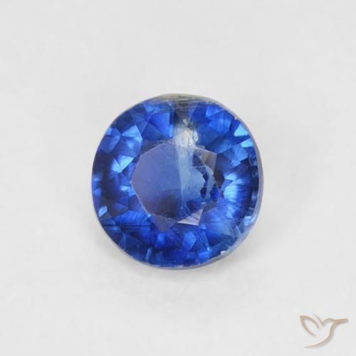 0.34 ct Blue Kyanite Stone, Natural Kyanite in Round Facet Shape for Sale