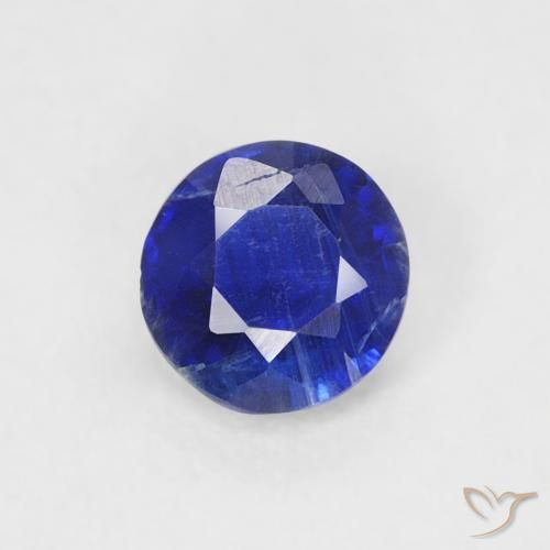 0.32ct Natural Intense Navy Blue Kyanite, Round, SI