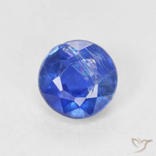 0.39ct Natural Deep Azure Blue Kyanite, Round, SI