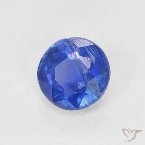 0.39 ct Blue Kyanite Stone, Natural Kyanite in Round Facet Shape for Sale