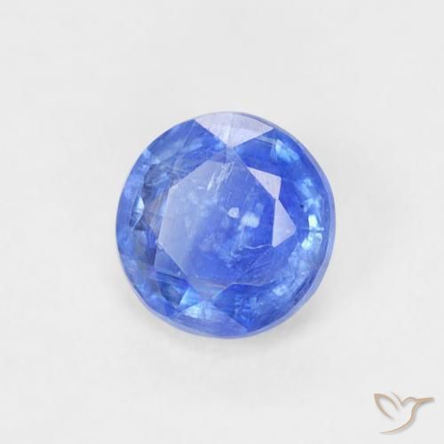 0.36 ct Blue Kyanite Stone, Natural Kyanite in Round Facet Shape for Sale