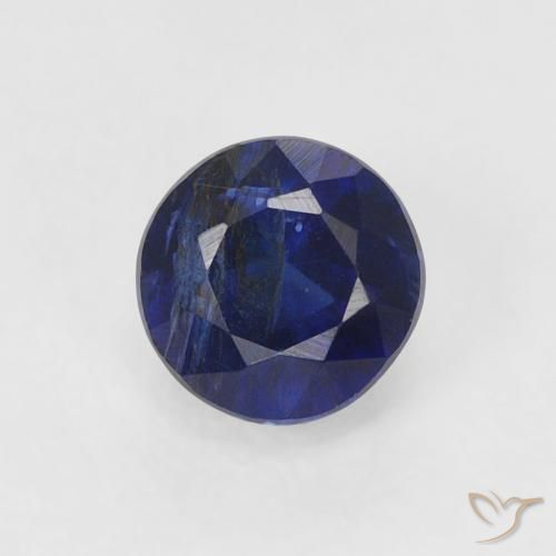 0.54ct Natural Very Deep Blue Kyanite, Round, SI