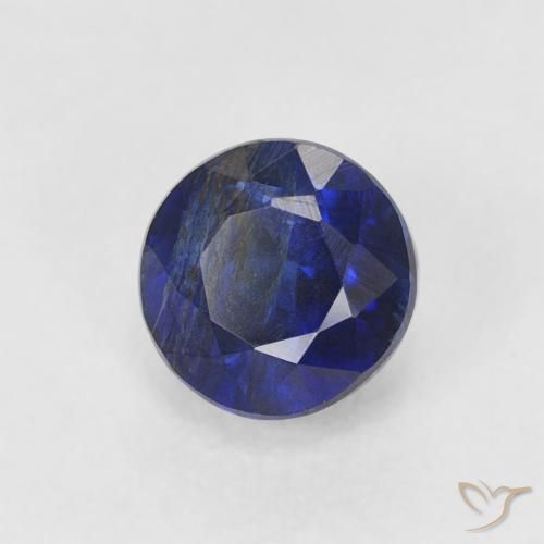 0.54 ct Blue Kyanite Stone, Natural Kyanite in Round Facet Shape for Sale