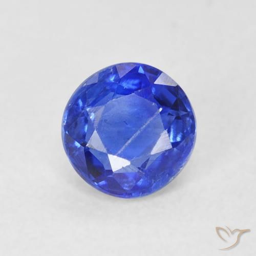0.67ct Natural Navy Blue Kyanite, Round, SI