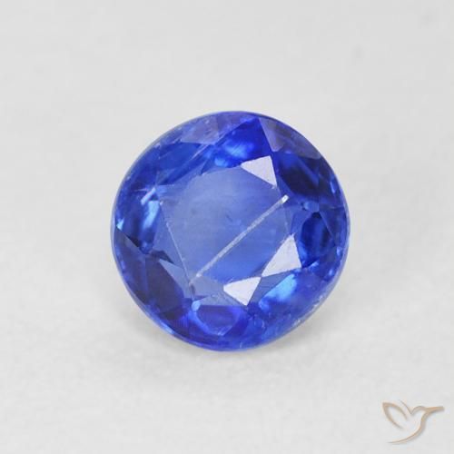 0.67 ct Blue Kyanite Stone, Natural Kyanite in Round Facet Shape for Sale
