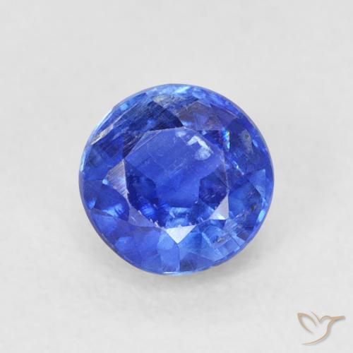 0.83ct Natural Deep Blue Kyanite, Round, SI