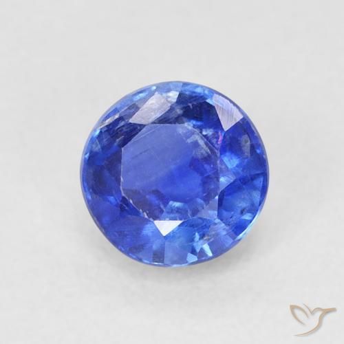 0.83 ct Blue Kyanite Stone, Natural Kyanite in Round Facet Shape for Sale
