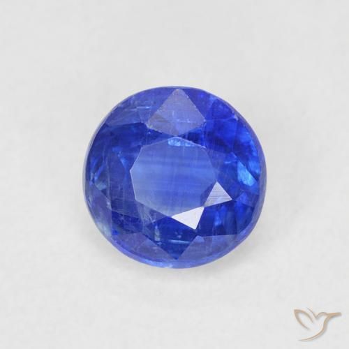 0.75 ct Blue Kyanite Stone, Natural Kyanite in Round Facet Shape for Sale