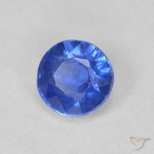 0.44 ct Blue Kyanite Stone, Natural Kyanite in Round Facet Shape for Sale