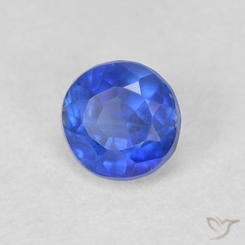 0.45 ct Blue Kyanite Stone, Natural Kyanite in Round Facet Shape for Sale