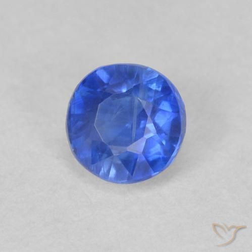 0.46 ct Blue Kyanite Stone, Natural Kyanite in Round Facet Shape for Sale