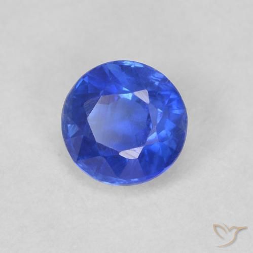0.43 ct Blue Kyanite Stone, Natural Kyanite in Round Facet Shape for Sale
