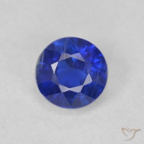 0.47ct Natural Electric Blue Kyanite, Round, VS-SI