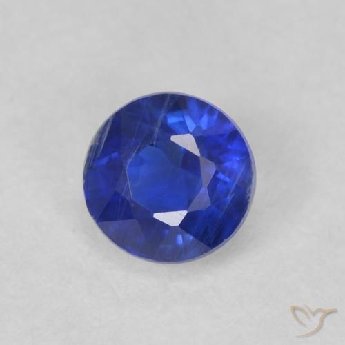 0.47 ct Blue Kyanite Stone, Natural Kyanite in Round Facet Shape for Sale