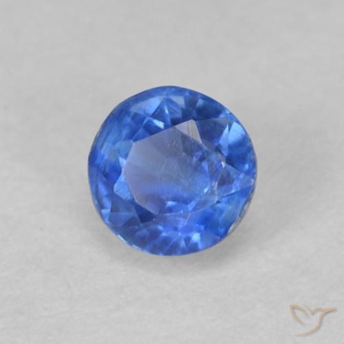 0.48 ct Blue Kyanite Stone, Natural Kyanite in Round Facet Shape for Sale