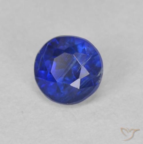 0.47 ct Blue Kyanite Stone, Natural Kyanite in Round Facet Shape for Sale
