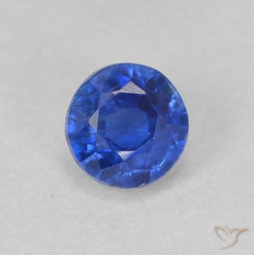 0.51ct Natural Deep Blue Kyanite, Round, SI