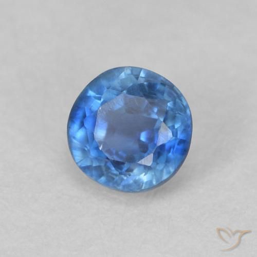 0.46 ct Blue Kyanite Stone, Natural Kyanite in Round Facet Shape for Sale