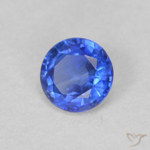 0.35 ct Blue Kyanite Stone, Natural Kyanite in Round Facet Shape for Sale