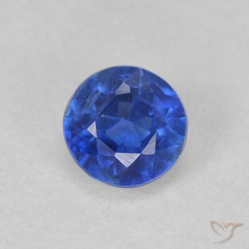 0.52ct Natural True Blue Kyanite, Round, VS-SI