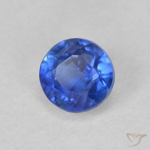0.52 ct Blue Kyanite Stone, Natural Kyanite in Round Facet Shape for Sale