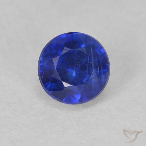 0.52ct Natural Electric Blue Kyanite, Round, VS-SI