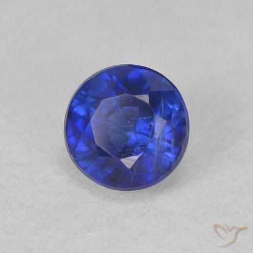 0.52 ct Blue Kyanite Stone, Natural Kyanite in Round Facet Shape for Sale