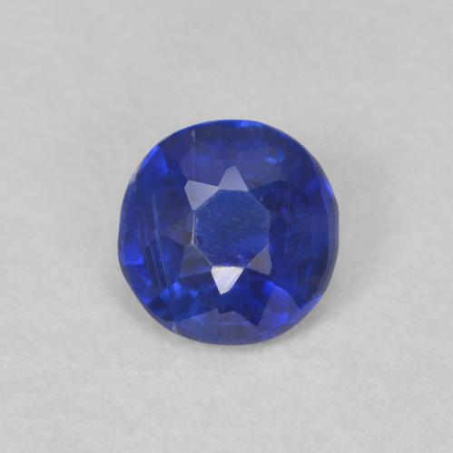 0.33ct Natural Deep Blue Kyanite, Round, VS-SI