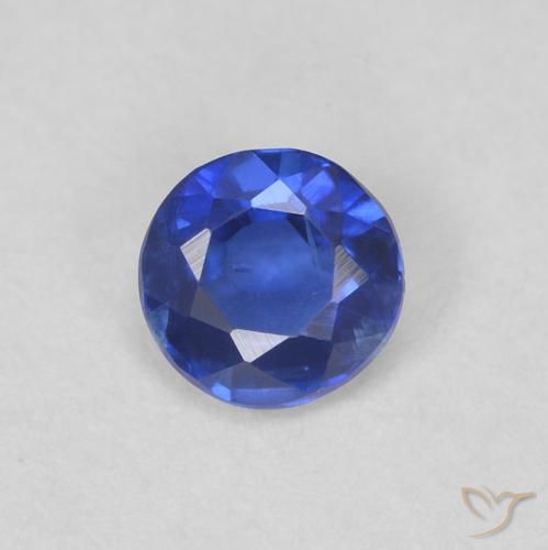 0.34ct Natural True Blue Kyanite, Round, VS-SI