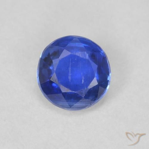 0.38ct Natural Navy Blue Kyanite, Round, VS-SI