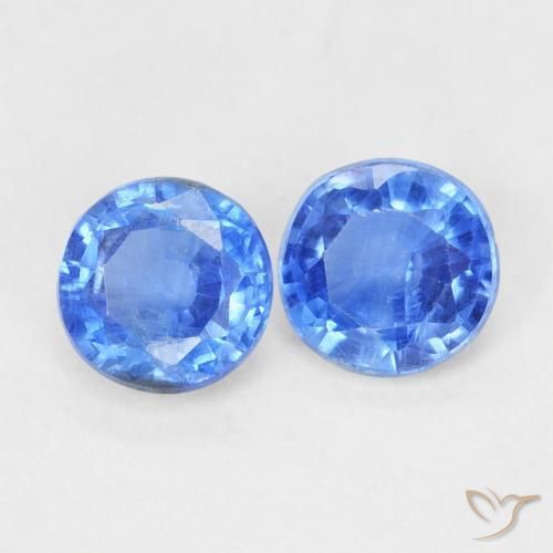 0.72 ctw Blue Kyanite Stones, Natural Kyanite in Round Facet Shape for Sale