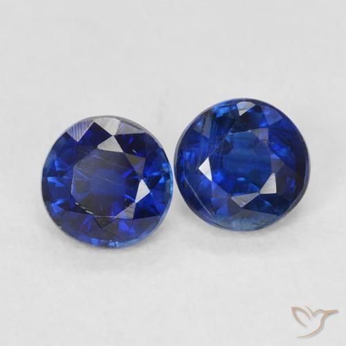 0.69ctw Natural Royal Blue Kyanite, Round, VS-SI