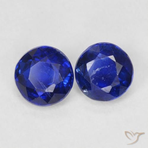 0.78 ctw Blue Kyanite Stones, Natural Kyanite in Round Facet Shape for Sale