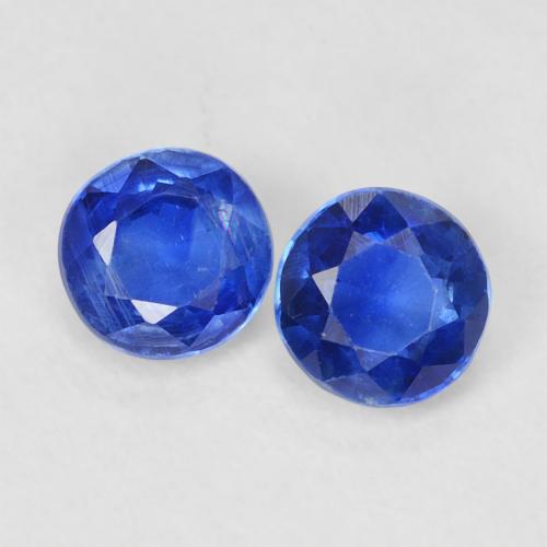 0.78ctw Natural True Blue Kyanite, Round, VS-SI, Photo A