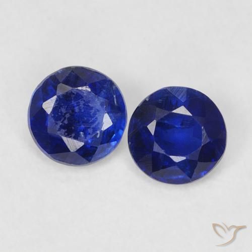 0.66ctw Natural Royal Blue Kyanite, Round, VS-SI