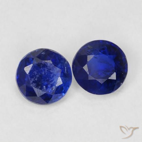0.66 ctw Blue Kyanite Stones, Natural Kyanite in Round Facet Shape for Sale