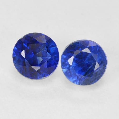 1.18ctw Natural Royal Blue Kyanite, Round, VS-SI