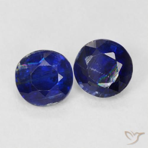 0.68 ctw Blue Kyanite Stones, Natural Kyanite in Round Facet Shape for Sale