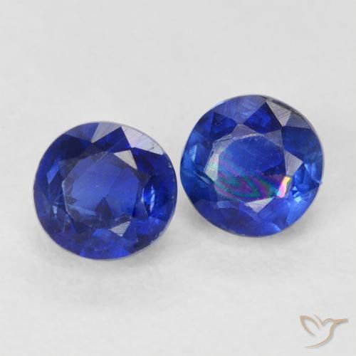 0.98 ctw Blue Kyanite Stones, Natural Kyanite in Round Facet Shape for Sale