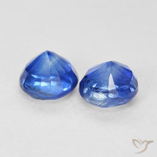 Kyanite Gemstones in 4.3 mm Size for Sale, Kyanite Stones in Deep Azure Blue Color