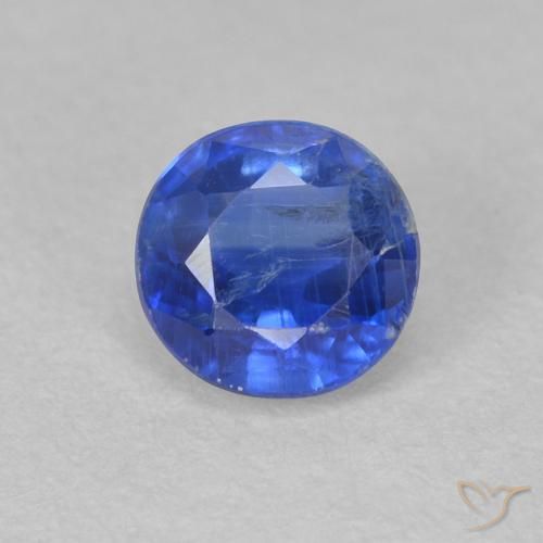 0.72ct Natural True Blue Kyanite, Round, SI